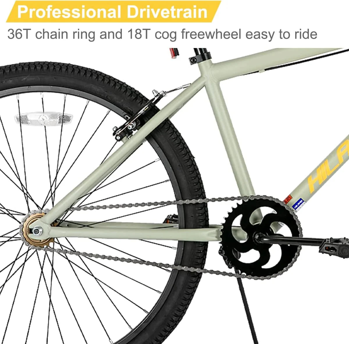 Hiland BMX BIKE 24 & 26 in, Beginner - Level to Advanced Riders with 2 Pegs for Adults, Multiple Colors - Product image 18