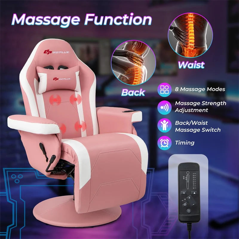 Ergonomic Gaming Recliner Chair with Massage, Retractable Footrest & Cup Holder - Product image 42