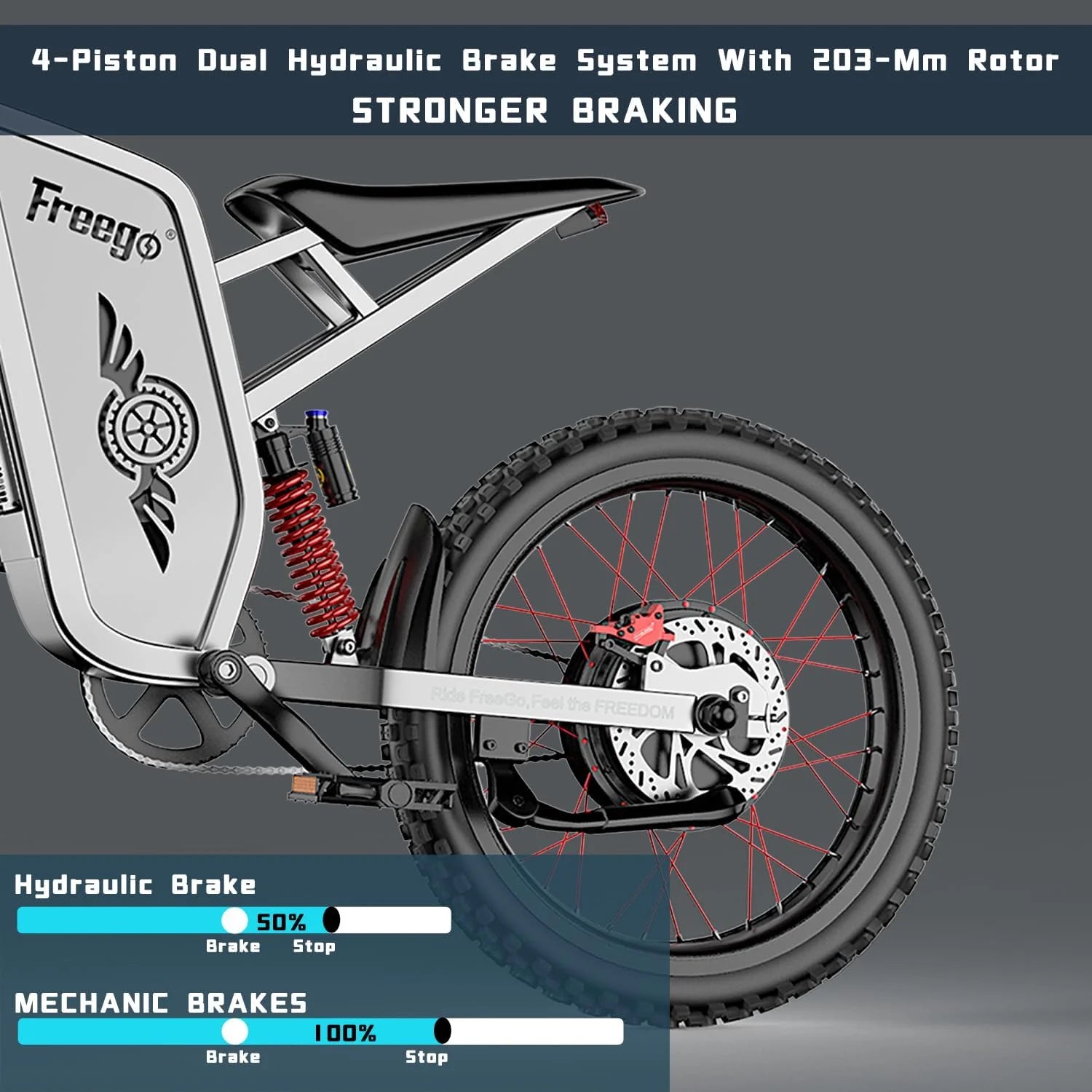50MPH Freego X2pro Electric Motorcycle for Adults 6000W(Peak) Motor 60V 30ah Battery Electric Bicycle Full - Product image 4