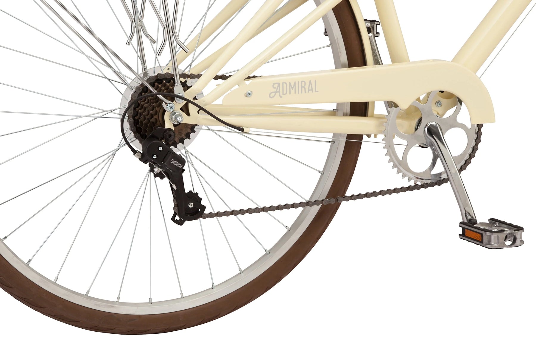 Schwinn Admiral 700c Adult Hybrid Bike, 7 Speed Womens Bike, Cream - Product image 6