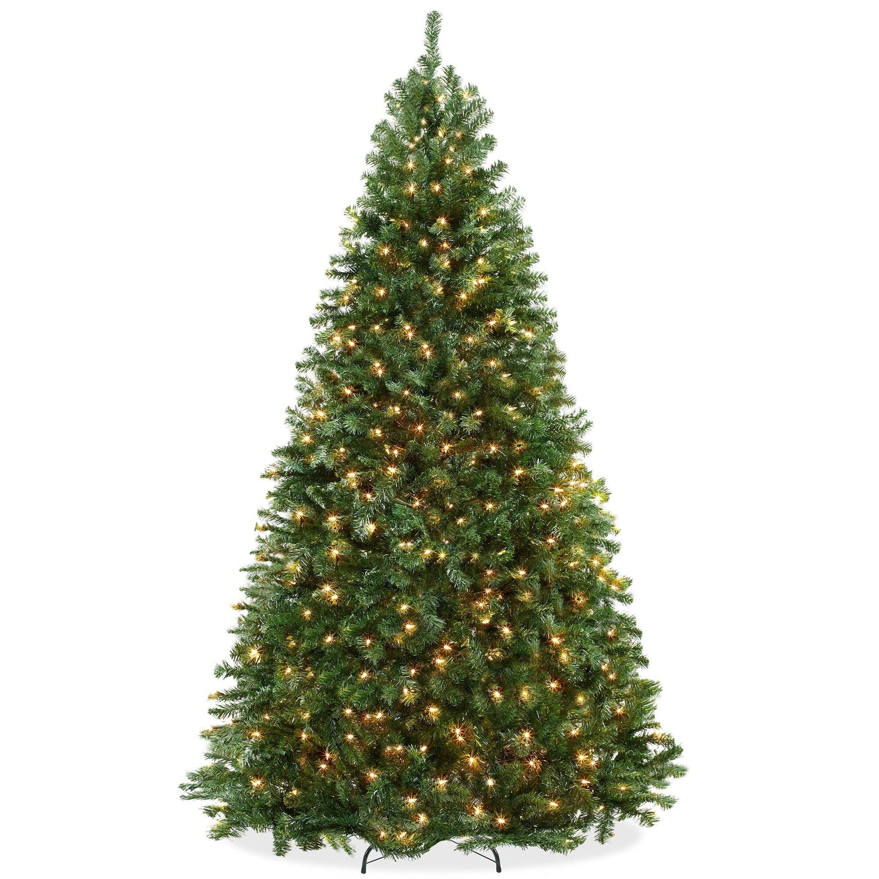 Casafield 7.5ft Pre-Lit Realistic Green Spruce Artificial Holiday Christmas Tree and Stand - Product image 1