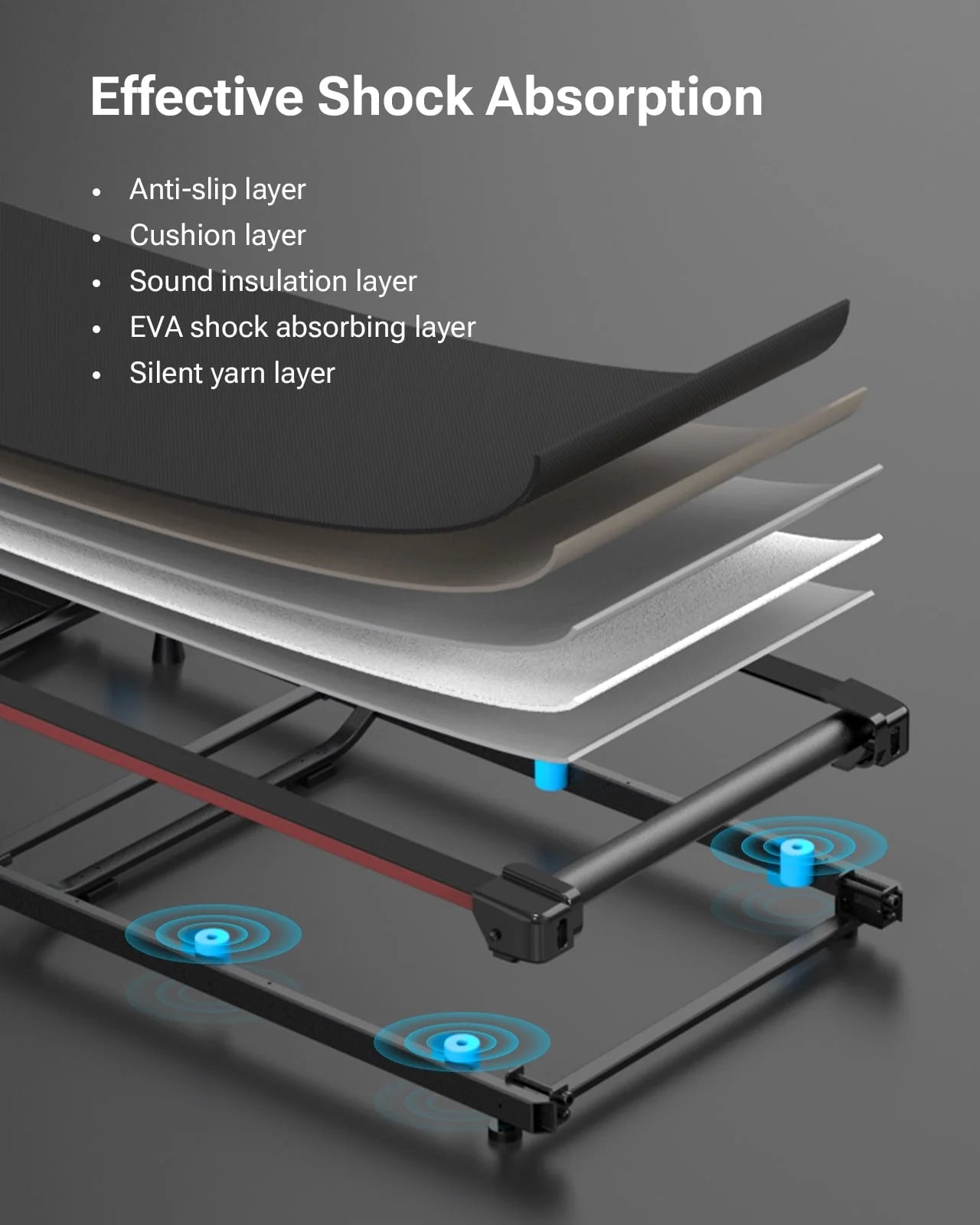 Walking Pad 2 in 1 Under Desk Treadmill with Remote Control Mini Portable Treadmill for Home Office - Product image 6