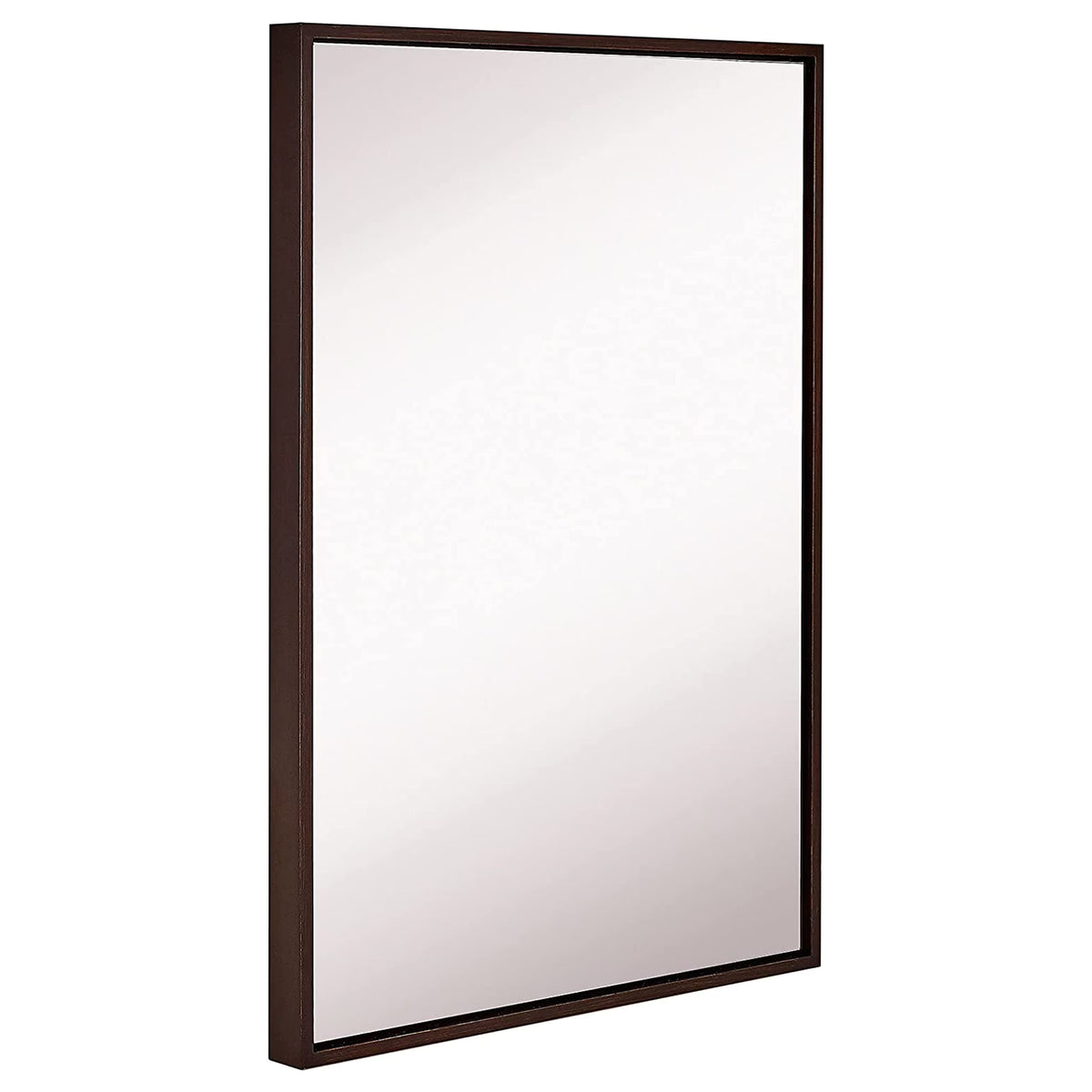 Hamilton Hills Clean Large Modern Wenge 32" Wood Round Frame Wall Mirror - 1 - Product image 3
