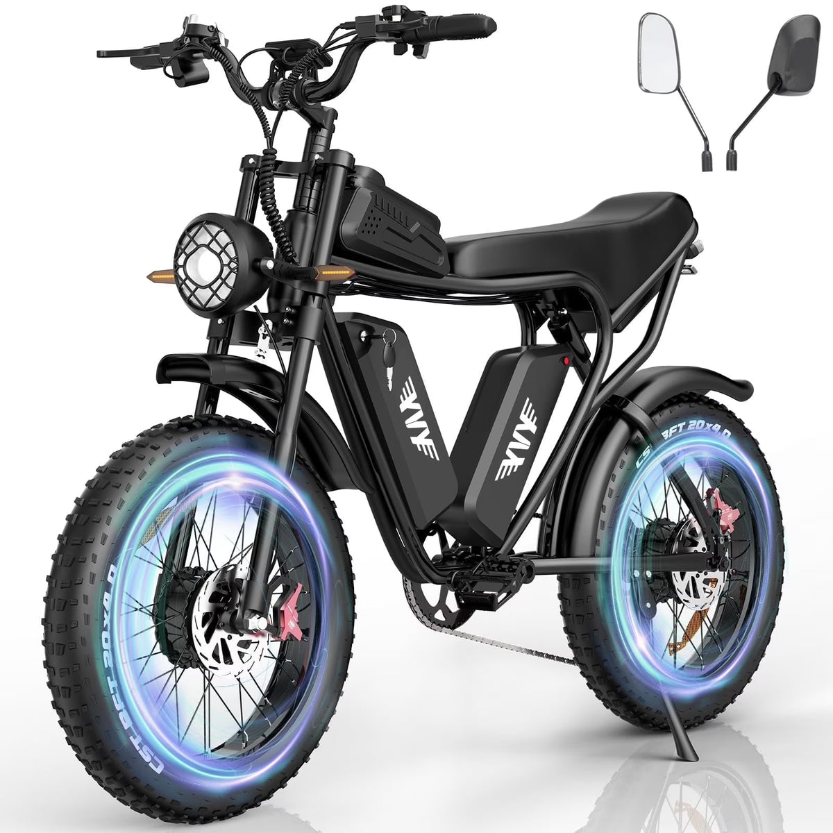 YVY 1500W Electric Bike for Adults, 33MPH 20'' Fat Tire Electric Motorcycle, 48V 20AH Removable Battery - Product image 5