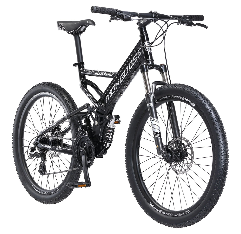 Mongoose Blackcomb Mountain Bike, 26 - Inch Wheels, 24 Speeds, Black, Men'S