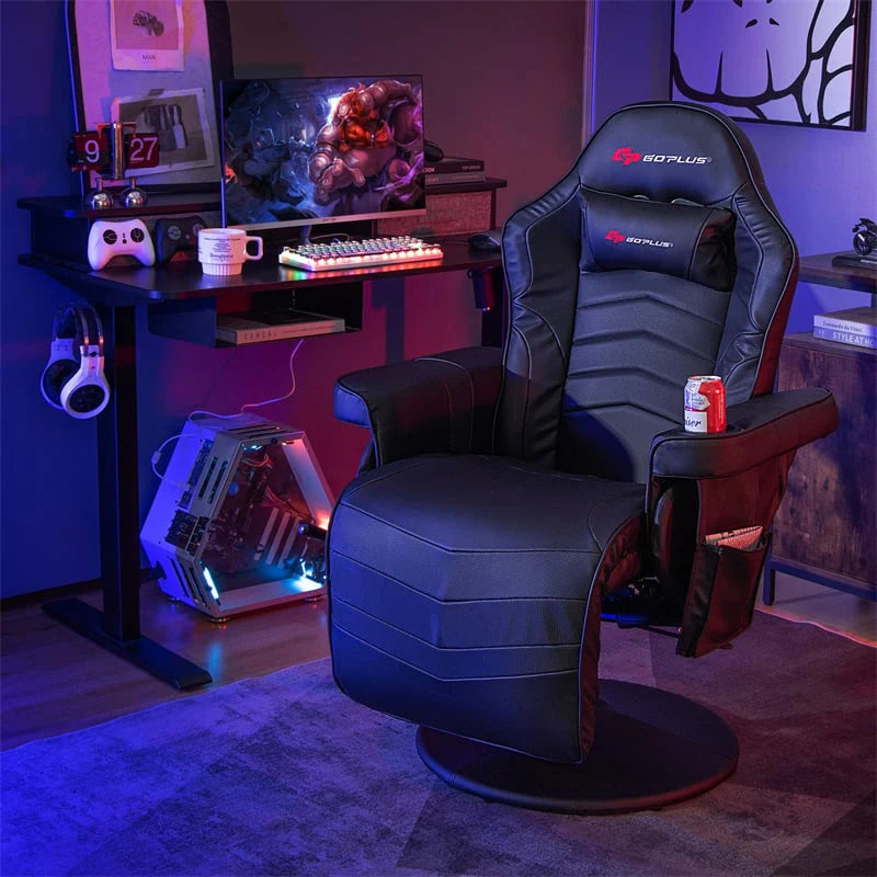 Ergonomic Gaming Recliner Chair with Massage, Retractable Footrest & Cup Holder - Product image 3