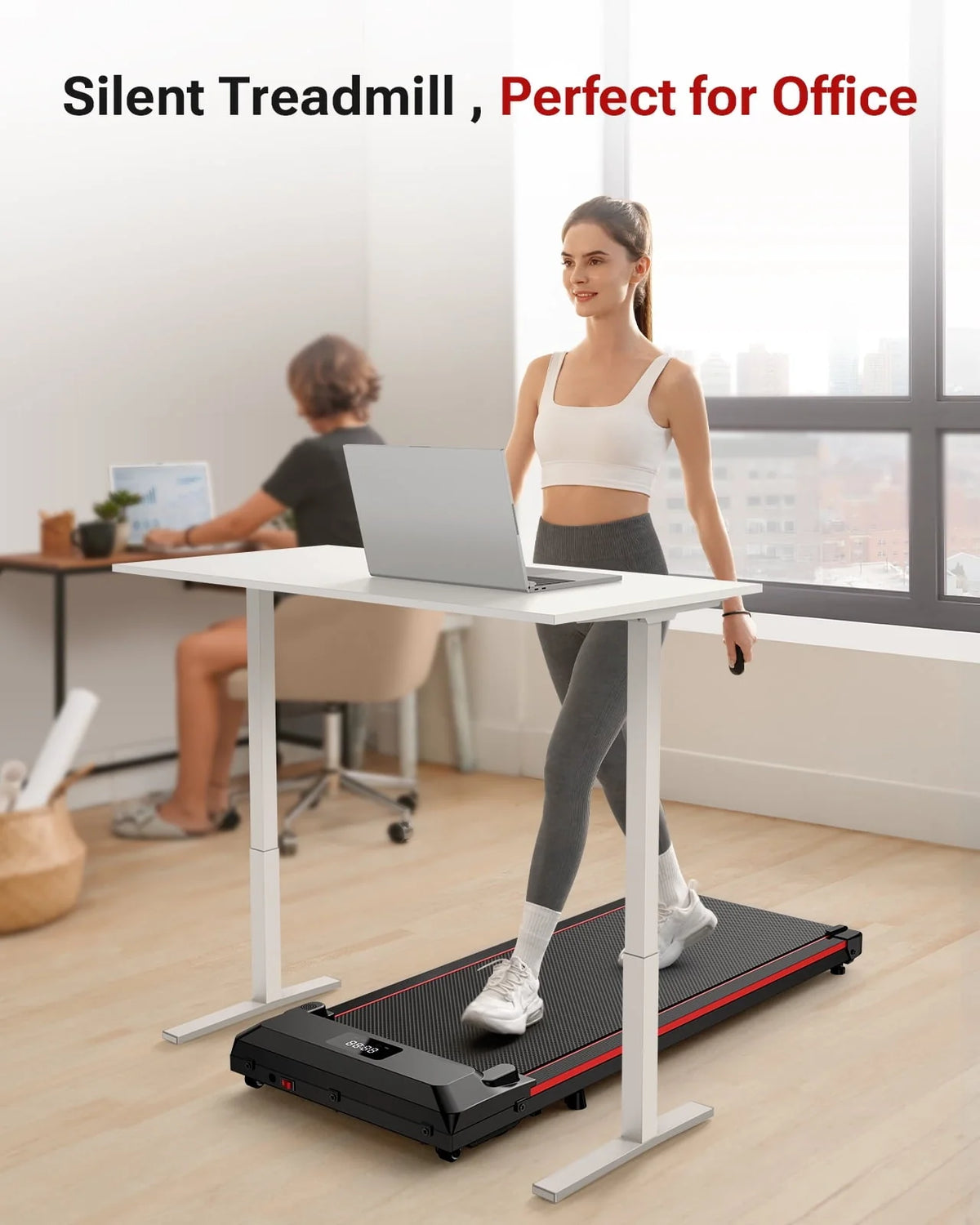 Walking Pad 2 in 1 Under Desk Treadmill with Remote Control Mini Portable Treadmill for Home Office - Product image 2
