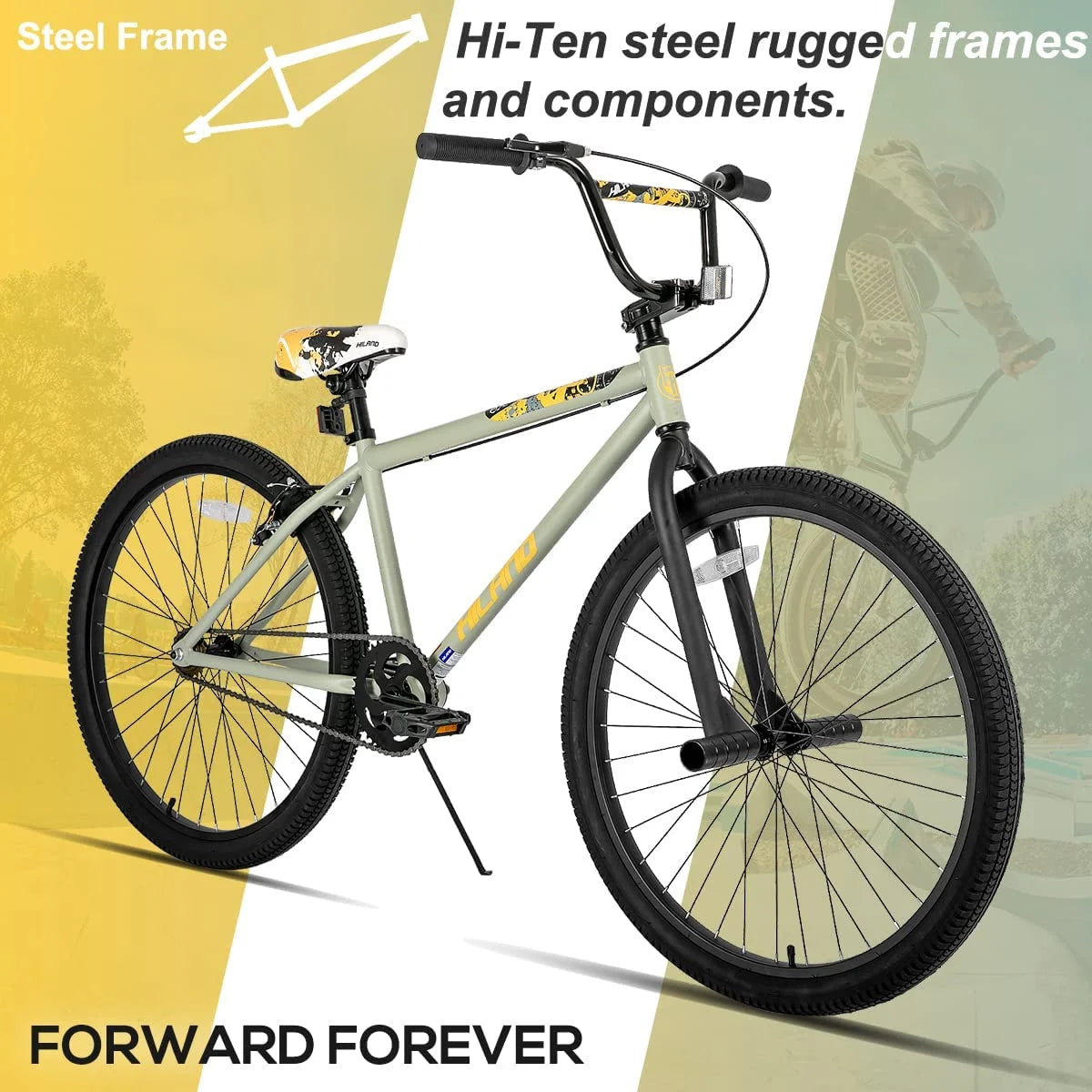 Hiland BMX BIKE 24 & 26 in, Beginner - Level to Advanced Riders with 2 Pegs for Adults, Multiple Colors - Product image 15