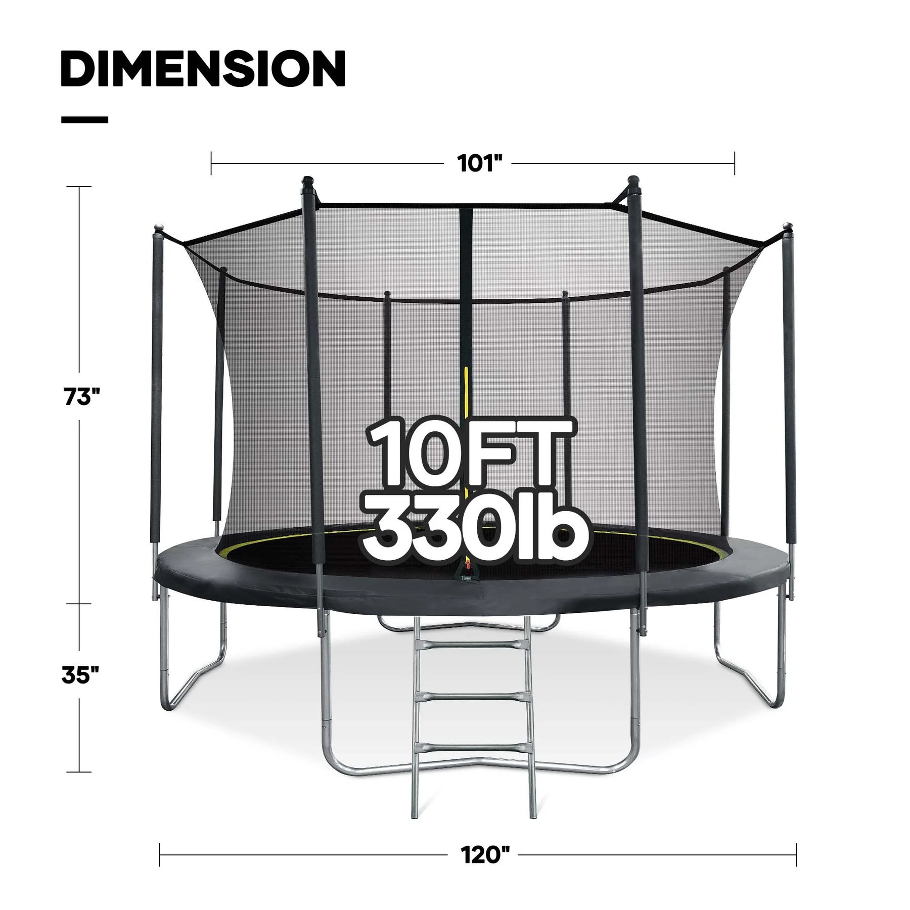 MARNUR 8FT Trampoline for Kids Trampoline with Enclosure Net, Ladder, Wind Stakes - Product image 19