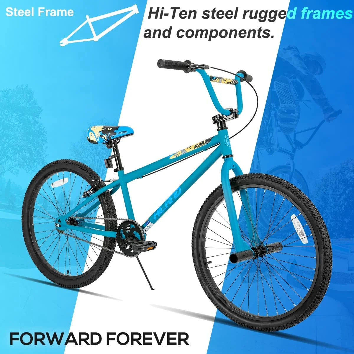 Hiland BMX BIKE 24 & 26 in, Beginner - Level to Advanced Riders with 2 Pegs for Adults, Multiple Colors - Product image 10