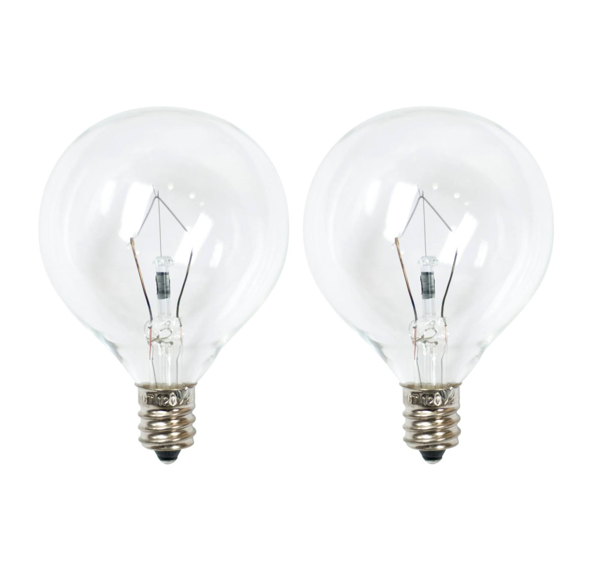 25-Watt 2pk G50 Incandescent Light Bulbs for Wax Warmers Clear - Ador