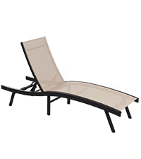 AECOJOY Outdoor Chaise Lounge, All Weather Pool Lounge Chairs Ergonomic Design (Beige, 1 PCs) - Product image 1
