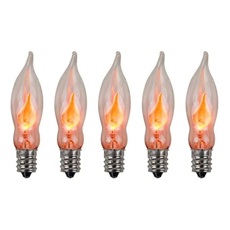 Creative Hobbies A101 Flicker Flame Light Bulb -3 Watt, 130 Volt, E12 Candelabra Base, Flame Shaped - Product image 1