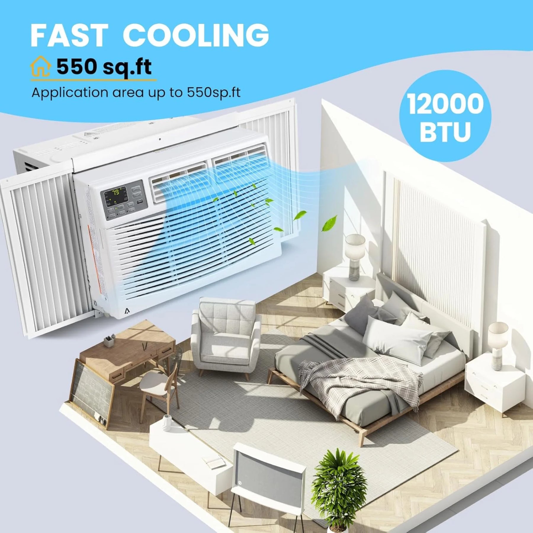 Garvee 5000 BTU Window Air Conditioner, Fast Cooling for Rooms up to 150 Sq. Ft - Product image 22