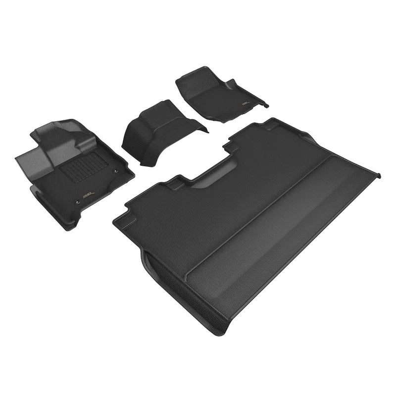3D MAXpider L1FR16701509 - KAGU Floor Mat; Black; 4 pc.; 2 pc. Front Row; 2 pc. 2nd Row;
