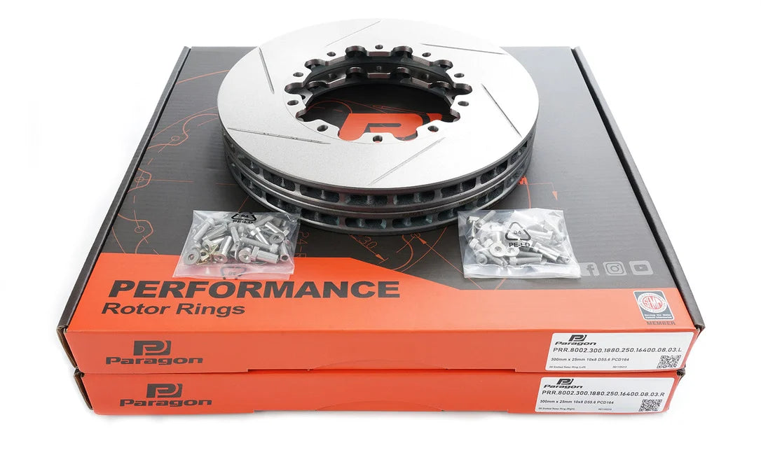 343mm Replacement Rotors - Paragon Alcon Mono6 Big Brake Kit